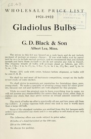 Cover of: Gladiolus bulbs: wholesale price list, 1921-1922