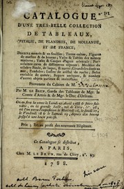 Cover of: Très-belle collection de tableaux, d'Italie, de Flandres, de Hollande, et de France by Jean-Baptiste-Pierre Le Brun