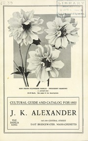 Cover of: Cultural guide and catalog for 1922