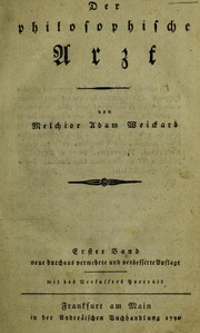 Der philosophische Arzt by Melchior Adam Weikard