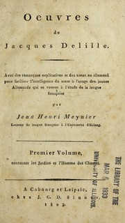 Cover of: ¿uvres de J. Delille