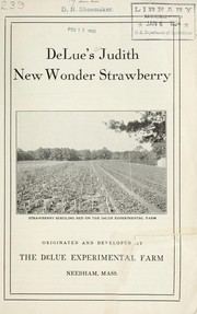 Cover of: DeLue's Judith new wonder strawberry