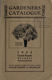 Cover of: Gardeners' catalogue: 1922
