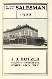 Cover of: Butzer's silent salesman: 1922
