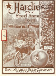 Cover of: Hardie's 23rd seed annual: 1922