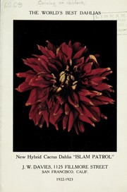Cover of: The world's best dahlias [catalog]: 1922-1923