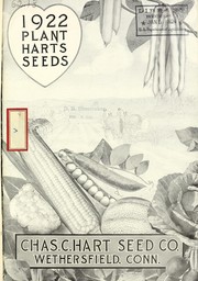 Cover of: 1922 plant Hart seeds [catalog] by Chas. C. Hart Seed Co