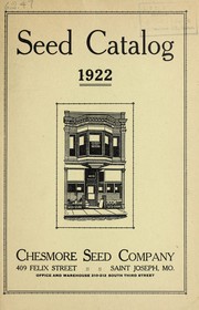 Cover of: Seed catalog: 1922