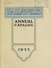 Cover of: Hallawell's annual catalog 1922: seeds, plants, trees