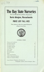 Price list fall 1922 by Bay State Nurseries