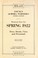 Cover of: Wholesale price list spring 1922