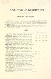 Cover of: Price list fall 1922-1923