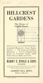 Cover of: Hillcrest Gardens: the home of good plants [catalog]