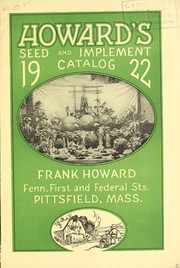Cover of: 1922 Frank Howard's annual spring catalog of reliable "seeds that grow" by Frank Howard (Firm)