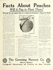 Cover of: Facts about peaches: will it pay to plant them?