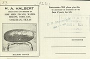 Cover of: H. A. Halbert, originator and breeder of fine seed, pecans, watermelons, corn, etc: [description and price list]