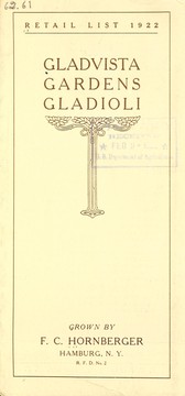 Cover of: Retail list 1922: Gladvista Gardens gladioli