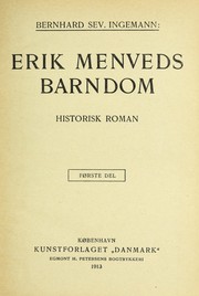 Cover of: Erik Menveds Barndom by Ingemann, Bernhard Severin