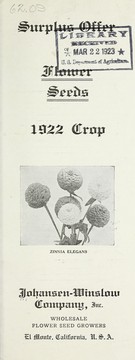 Cover of: Surplus offer flower seeds: 1922 crop