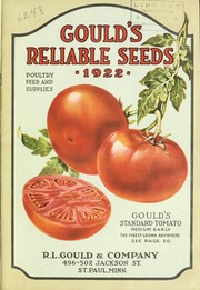 Cover of: Gould's reliable seeds, poultry feed and supplies: 1922