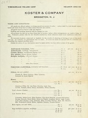 Cover of: Wholesale trade list by Koster & Company