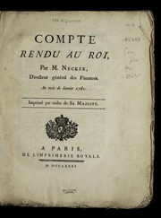 Compte rendu au roi by France. Contrôle général des finances.