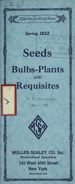 Cover of: Spring 1922 seeds, bulbs-plants and requisites