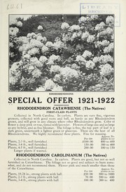 Cover of: Special offer: 1921-1922