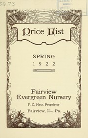 Cover of: Price list: spring 1922