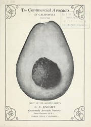 Cover of: The commercial avocado in California 1921-1922