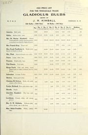 1922 price list for the wholesale trade by J. R. Kimball