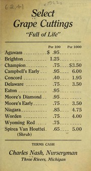 Cover of: Select grape cuttings: "full of life"