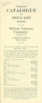 Cover of: Condensed catalogue and price list: 1921-1922