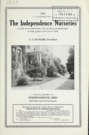Cover of: 1922 catalogue of the Independence Nurseries