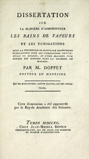 Dissertation sur la manière d'administrer les bains de vapeurs et les fumigations by Amédée Doppet