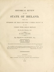 Cover of: An historical review of the state of Ireland by Francis Plowden