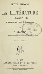 Cover of: Petite histoire de la litte rature franc ʹaise by A. Gazier