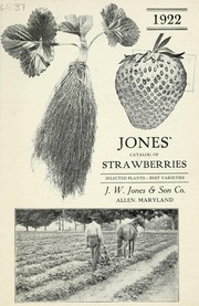 Cover of: 1922 Jones' catalog of strawberries: selected plants, best varieties