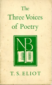 Cover of: The three voices of poetry by T. S. Eliot