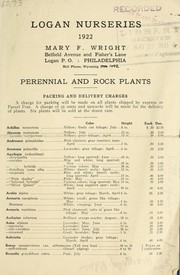 Cover of: Perennial and rock plants