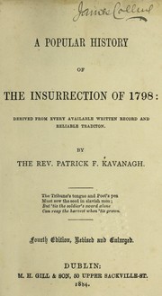 Cover of: A popular history of the insurrection of 1798: derived from every available written record and reliable tradition