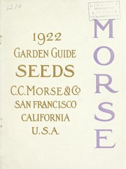 Cover of: 1922 garden guide: seeds