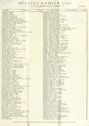 Surplus dahlia list of J. Lafabregue by J. Lafabregue (Firm)