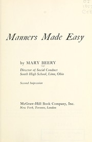 Cover of: Manners made easy. by Mary Beery