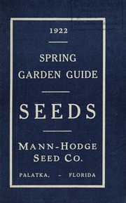 1922 spring garden guide [of] seeds by Mann-Hodge Seed Co