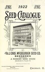 Cover of: 1922 seed catalogue