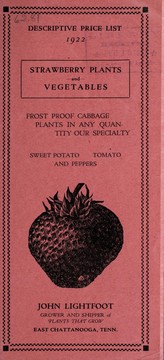 Cover of: Descriptive price list 1922: strawberry plants and vegetables