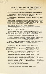 Price list of fruit trees by John R. McDaniel (Firm)