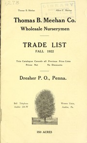 Cover of: Trade list: fall, 1922