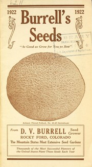 Cover of: Burrell's seeds: 1922
